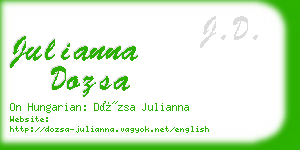 julianna dozsa business card